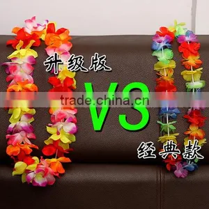 Hot Sale Party Decoration Hawaiian Flower Leis Artificial Fake Flower Garland for Sales 2016 thumbnail-4