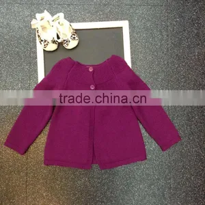 Red Cardigans New Design Girls Sweater Pattern Cardigan Knitwear Wholesale Children Dark Pink Cardigan of Stock thumbnail-2