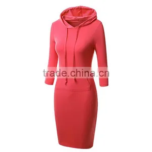 Oem Wholesale Blank High Quality Plain Long Hoodie Garment,custom Fashion Ladies Pullover Hoodies thumbnail-5
