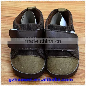 Stylish Nylon Tape Corduroy Baby Shoes thumbnail-4
