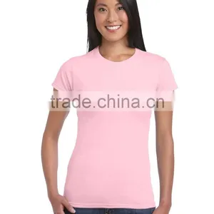 Wholesale Good Quality Pure Cotton Bulk Women Round Neck Plain t Shirt thumbnail-4