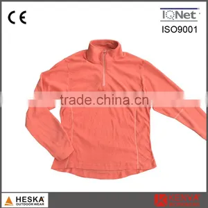 Outdoor Sweatshirts Custom 1/4zipper Pink Women Fleece Coat thumbnail-1