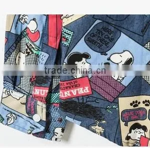 2016 Cartoon Printed Men Denim Casual Shirt thumbnail-6