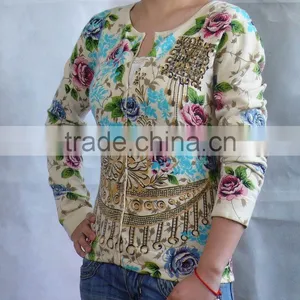 Ladies Sweater,pullover Cardigan,print Sweater thumbnail-1
