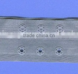 Colored Double Plastic Snap Button Tape for Garment, Polyester Tape, Press Snap Button thumbnail-1