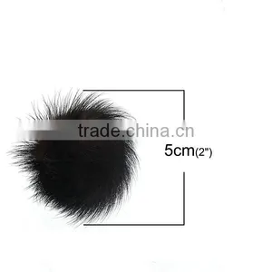 Wholesale Party Supplies Sable Dark Coffee Colorful Mink Fur Pom For DIY thumbnail-2