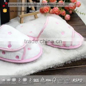 2017 Cheap Hotel Slipper Velvet Wholesale Home Use Guest Hotel Slipper thumbnail-1