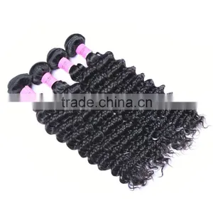 Indian Virgin Curly Hair Deep Wave 100% Unprocessed Human Hair Weft Mocha Hair Indian Deep Curly thumbnail-3