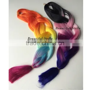 Factory Wholesale Synthetic Hair Material Heat Resistant Fiber For Braids Crochet Synthetic Braiding Hair thumbnail-1