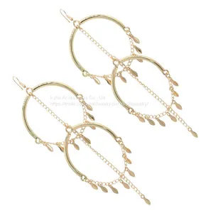 Fashion Jewelry Leaf Chandelier Earring thumbnail-2