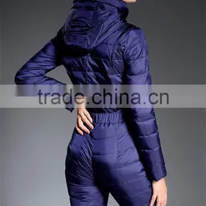 One Piece Down Jumpsuits for Lady Snow Wear Women's Down Coats Slim Bodysuit thumbnail-6