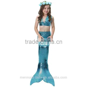 Fairy Costumes for Girls Beach Holiday Mermaid Fashion Bikini Sets 3PC thumbnail-5