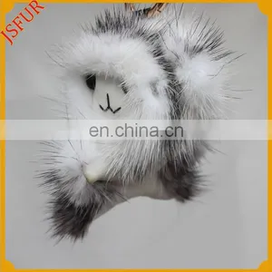 Little Monkey Accessory For Bag Charm Mink Fur Keychain Leather thumbnail-2