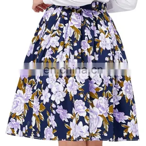 19 Colors ! Grace Karin Cheap Occident Short Vintage Floral Print Cotton 50s Retro Skirt CL6294-9# thumbnail-4