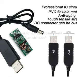 USB dc Boosting Cable 5v to 9v 12v Step up Cable Usb to dc Boost Converter Power Cable thumbnail-5