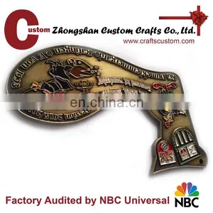Custom Large Size Personalized Nameplate Shoe Shape Enamel Metal Pendant thumbnail-2