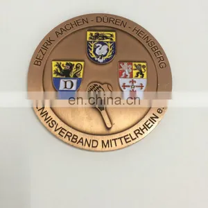 Antique Brass Plating Zinc Alloy Material Embossed Custom Design Metal Coin thumbnail-5