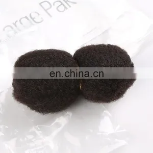 4pcs/lot Tight Afro Kinky Bulk Hair 100% Human Hair For DreadLocks,Twist Braids Nautral Color Afro Kinky Hair thumbnail-3