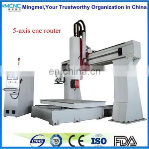 5 Axis Woodcarving Model Making China Cnc Router Machine/wood Cnc Working Center Prices thumbnail-1