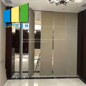 Banqueting Hall Sliding Partition Walls Door Soundproof Wooden With Fabric Surface thumbnail-2