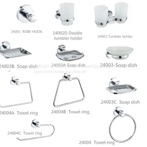 Manufacturer Wholesale Modern Wall-mounted Bathroom Accessories Set thumbnail-2