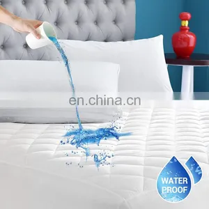 Popular King Size Microfiber Quilted Waterproof Mattress Pad thumbnail-2