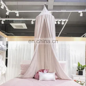 Decoration Ins Pink Cotton Princess Castle Bed Canopy Mosquito Net for Kids Baby and Adults thumbnail-3