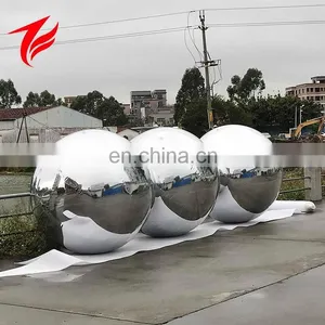 Advertising Silver PVC Inflatable Gold Mirror Balloon thumbnail-2