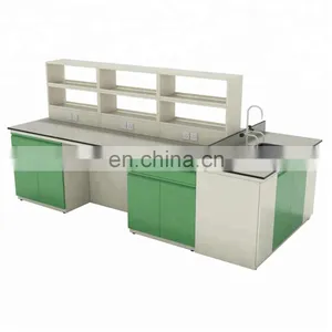 CE School Furniture Lab Island Table Bench With Sink and Reagent Shelf thumbnail-1