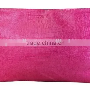 Luxury Good Quality Leather Clutch Exquisite Embossed Crocodile Large Evening Clutch Vintage Bright Soft Handbag thumbnail-4