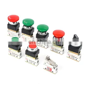 SNS MOV Series 1/8 Electric Roller Lever Pneumatic Mechanical Control Valve With Botton thumbnail-1
