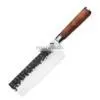 Professional Custom 6.5 Inch Kitchen Meat Cutting Knives Double Steel Head Wood Handle Stainless Steel Small Cleaver Knife thumbnail-5