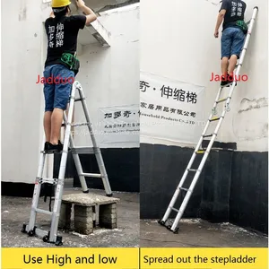 Full Aluminum 2 In 1 Telescopic Ladder thumbnail-3