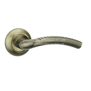 Internal External Aluminum Door Handle for European Wooden Door Mortise Lock Hardware thumbnail-1