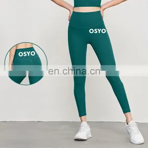 Soft Ribbed Yoga Leggings With Pocket Wholesale Recyclable Tummy Control Sports Pants thumbnail-1