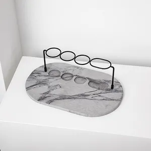 Customized Absorbent Stone Mat Diatomite Bathroom Toothbrush Holder With Rack thumbnail-5