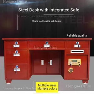 Factory Direct All-Steel Desk With Drop Safe, High-Security Lock – Perfect for Bank Branches and Financial Office Backrooms thumbnail-3