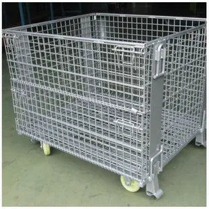 Factory Direct Sale Pallet Rack Mesh Cage With Wheels thumbnail-1