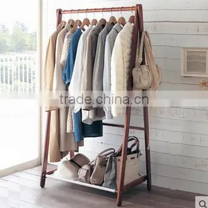 2016 Antique Wooden Clothes Hanging Rack Clothes Hanger Stand thumbnail-1