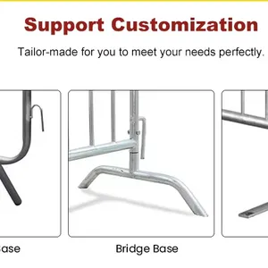 Traffic Parking Safety Bike Rack Barricade Metal Crowd Control Road Barriers Fence for Sale thumbnail-2