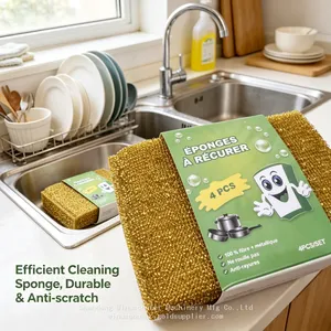 4 Pack Kitchen Sponges, Premium Dish Washing Sponges thumbnail-3
