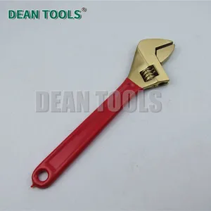 Non-sparking Adjustable Wrench With PVC Handle, Copper Beryllium, 10-Inch (250 Mm), Drop Forged, Precision Machined thumbnail-4