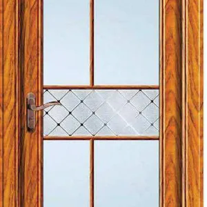SUNFREE Moisture Proof Aluminium Bathroom Door, Privacy Frosted Glass Interior Washroom Door thumbnail-3