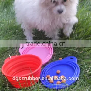 Protable Durable Food Grade Folding Silicone Pet Dog Bowl thumbnail-6