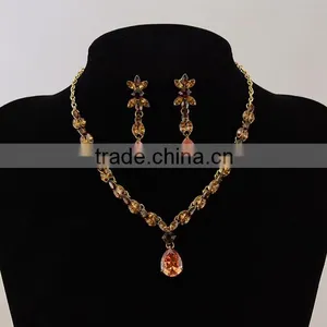 Elegant Italian Gold Plated Jewelry Set For Evening Dress Wholesale thumbnail-3