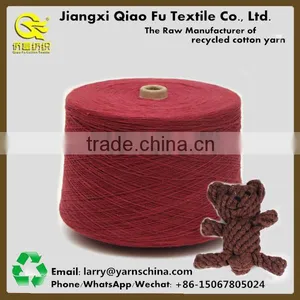 OE Recycled/Regenerated Cotton Polyester Blended Yarn Manufacturer for Hand Knitting Pet Toy thumbnail-6