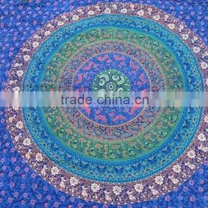 Elephant Sun Moon Turtle Cotton Printed Bed Sheets With Fringes thumbnail-6
