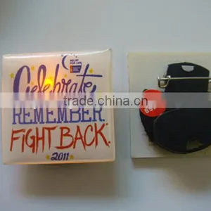 OEM Epoxy Led Pin Badge, Flashing Badge, Heart Shape Pin Badge thumbnail-1