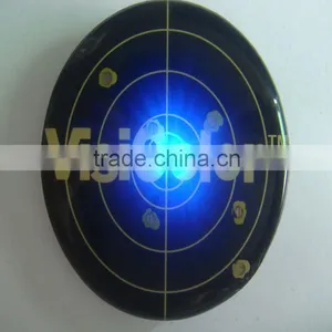 Shining Round Shaoed Badge Pin With Blue Colored Light thumbnail-1