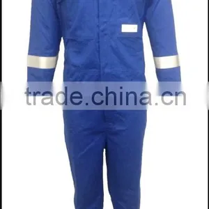 Workwear Industrial 100% Cotton & EN11612 Flame Retardant & Anti-static Reflective Safety Coverall thumbnail-1
